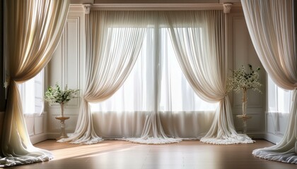 Wall Mural - curtains in the room