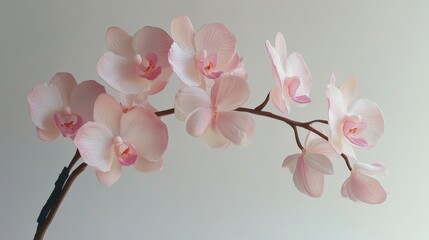 Wall Mural - pink orchid flowers on a branch