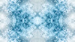 © Thiago - Light blue snowflake pattern on a soft gradient background, representing winter and cold weather. Dappled. Illustration