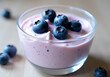 © Galeno - fresh blueberries mix creamy milk yoghurt creating delicious