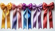 © Ahmad-Muslimin - Colorful Satin Ribbon Bows Arranged in a Row