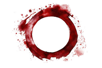 Wall Mural - abstract watercolor red circle with splatters
