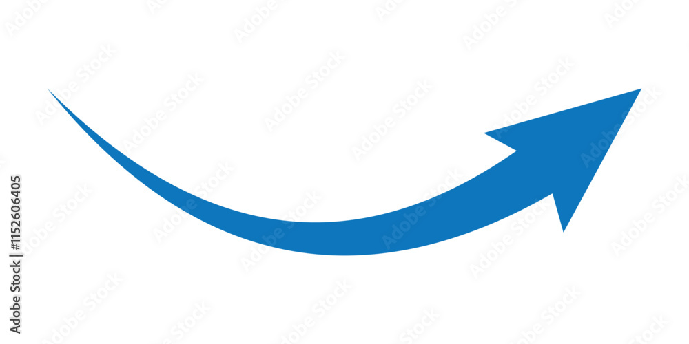 blue arrow icon on white background. flat style. arrow icon for your ...