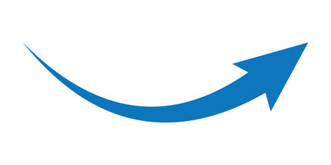 Wall Mural - blue arrow icon on white background. flat style. arrow icon for your web site design, logo, app, ui.