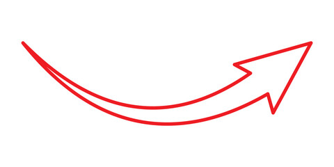 Wall Mural - red arrow icon on white background. flat style. arrow icon for your web site design, logo, app, ui. 