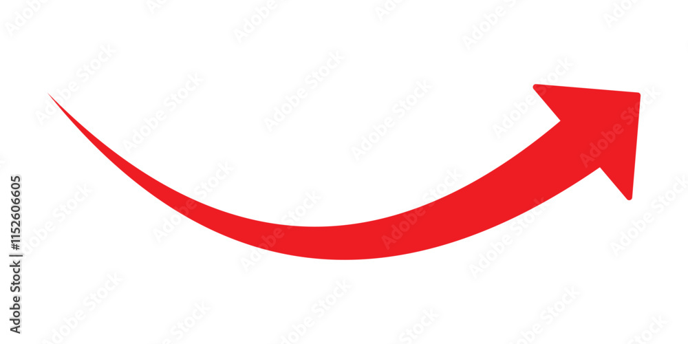 red arrow icon on white background. flat style. arrow icon for your web ...