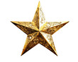 © pe - Gold Christmas star. isolated on transparent background.