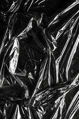 Wall Mural - a black plastic sheet with a white spot in the middle