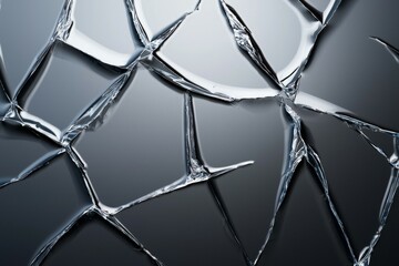 A piece of glass with a crack in it