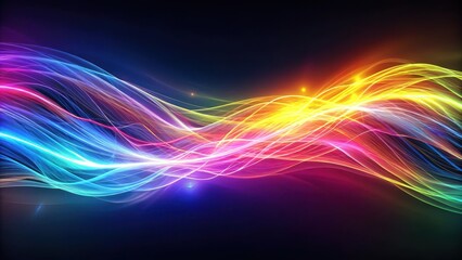 Poster - Flowing lines of energy in vibrant colors , abstract, background, energy, vibrant, motion, dynamic, lines, design, colorful