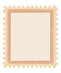 Wall Mural - vintage postage stamp beige white pink empty stamp 