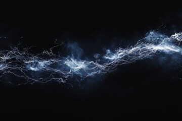 Poster - Abstract depiction of electric currents against a dark background, evoking energy and movement.