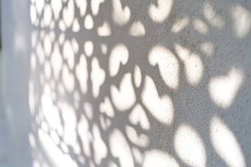 Fototapete - Abstract shadow patterns cast on a textured wall, creating a visually intriguing design.