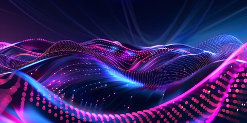 Charming abstract digital background with blue and purple dots