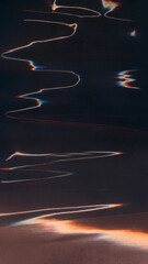 Wall Mural - dust scratch overlay. old film. white orange blue color fuzzy light flare rgb split effect defect ar
