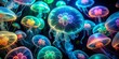 © Oliver - Deep Sea Bioluminescence: Eye-Level Jellyfish Glow, Underwater Photography, Mesmerizing Bioluminescent Creatures