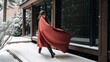 © Phary - Woman in Red Cape Walking in the Snow