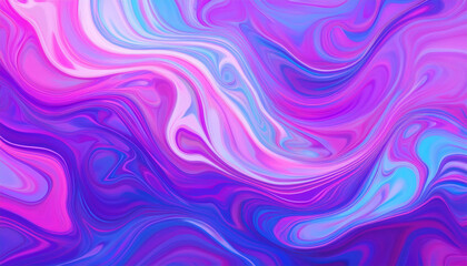 Wall Mural - a dynamic 3d background with flowing abstract shapes, vibrant gradients of blue and purple, soft lig