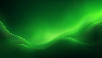 Wall Mural - green smoke on black background