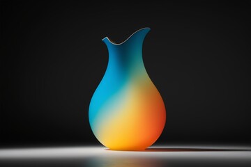 Wall Mural - a vase with a blue and orange color