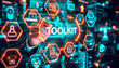 © Design_Stock - Digital Toolkit Technology Concept, Cybersecurity Tools and Resources, Business Technology Solutions Interface