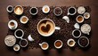 © nurdin - Aromatic Coffee Cups Surrounded By Roasted Beans