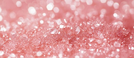 Wall Mural - light pink glittery bokeh backdrop with shiny delicate texture perfect for luxury holiday templates 