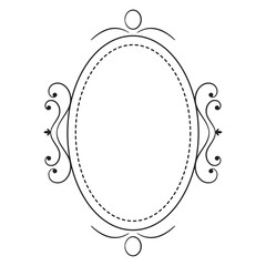 Poster - elegant frame oval shape