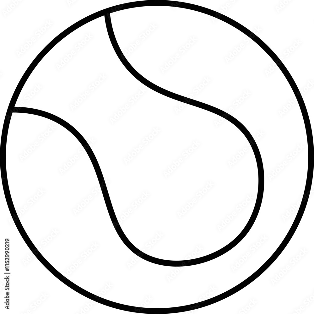 Tennis ball icon in trendy flat and line style isolated on transparent ...