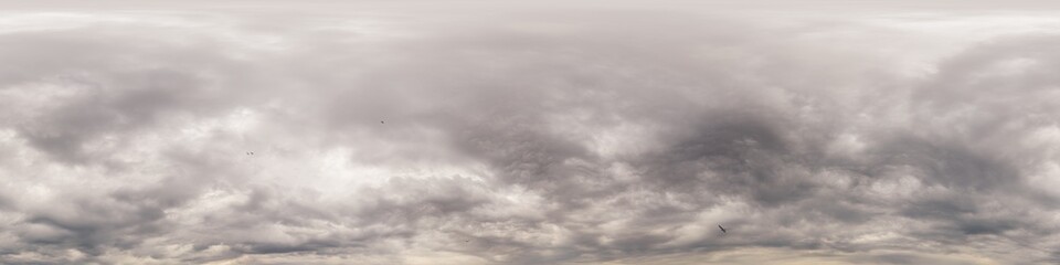Wall Mural - dramatic sunset sky 360 panorama. vibrant sky with bright glowing red pink cumulus clouds. hdr 360 s