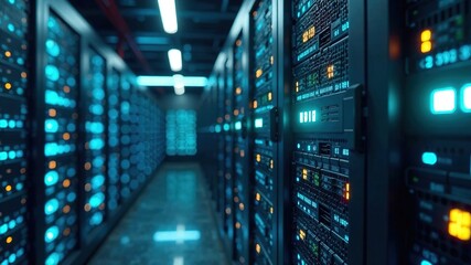 Futuristic Backup Storage Data Center - Cloud Computing Technology