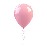 3d rendering icon pink balloon illustration PNG. cartoon minimal style on transparent isolated background.