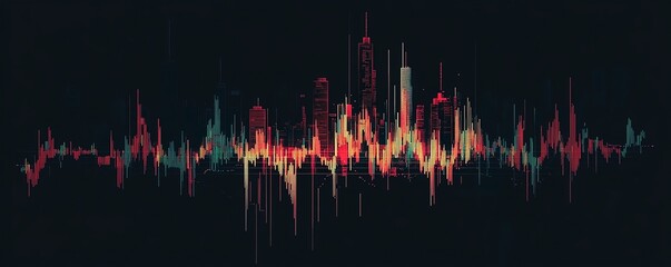 Leinwandbilder - Bullish candlestick chart in stock market, trend analysis and trading forecast, exchange data visualization, vector design for financial market insights