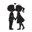 © ZahirullahZahir - Cute couple vector silhouette