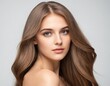 © Raditya Pawitra  - Portrait of a beautiful young woman with clean, fresh skin and long, thick hair. ai generator