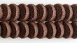 © Ayan - Chocolate wafer biscuits stacked in rows, on a white background