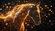 © Qaqas - Horse of the particles. The horse is made up of little circles
