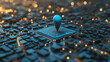 © Qaqas - Vector map pin pointer. 3D city.