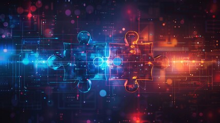 Futuristic tech-inspired abstract background, symbolizing connectivity and interoperability, Digital representation of integration concept	