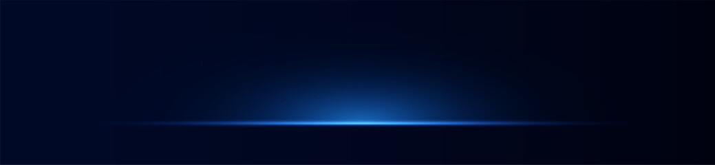 Wall Mural - laser lines of light. horizontal neon light. neon blue horizontal speed lines. glowing stripes. lase