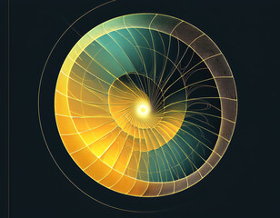 Sticker - Golden Spiral Abstract