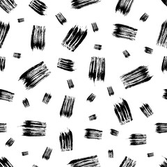 Seamless pattern with hand drawn scribble smears