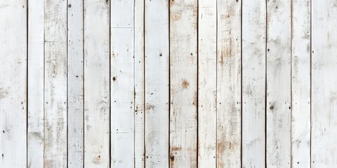 Wall Mural - A background featuring textured white wooden planks creates a rustic and appealing wall design, emphasizing the natural characteristics of wood.