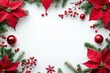 © zain - Elegant Christmas Decoration Frame with Floral Elements for Holiday Displays