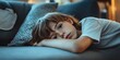 © Levan - A disorganized child rests on a couch, reflecting deep emotional turmoil and distress, showcasing a clear sense of unhappiness and inner turmoil.