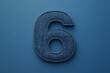 © Phuriphat - A blue number 6 is made out of denim
