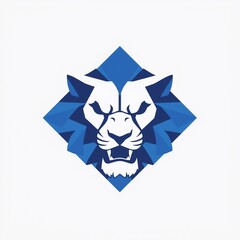 lion logo shape design 