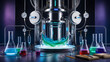 © SAMFakrul - Futuristic Laboratory with Advanced Biochemical Equipment and Colorful Experiments