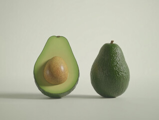 Wall Mural - avocado isolated on white