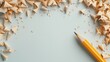 © TGIF - Pencil shavings and yellow pencil creative workspace photography minimalist environment top view artistic inspiration